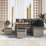  Set vrtnih sofe od 8 komada s jastučićima siva poli ratan akacija | shoptok.hr