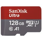 San Disk Ultra microSDXC 128GB + SD Adapter 140MB/s A1 Class 10 UHS-I | Shoptok.si
