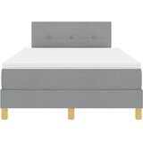  LED Box Spring Krevet Svijetlo siva 120 x 200 cm tkanina | shoptok.hr