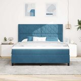  Krevet s opruga kutije s LED trakama Plava 180 x 200 cm Baršun | shoptok.hr