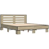  The Living Store Posteljni okvir sonoma hrast 150x200 cm inž. les in kovina - Posteljni Okvir, (21501053) | Shoptok.si