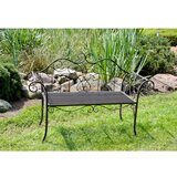 Garden Pleasure Črno-temno rjava kovinska vrtna klop Selene - | Shoptok.si
