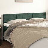 vidaXL Posteljno vzglavje 2 kosa temno zeleno 100x5x78/88 cm žamet | Shoptok.si