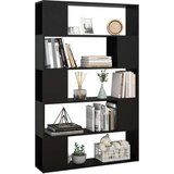 vidaXL knjižna omara za razdelitev prostora črna 100x24x155 cm | Shoptok.si