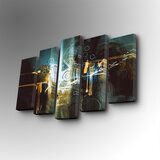 Wallity 5PUC-120 multicolor decorative canvas painting (5 pieces) Cene