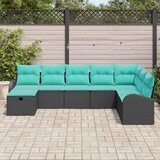  Sjedeća garnitura za vrt 8 kom. Crna poliratan 289 x 179 x 85 cm | Shoptok.si