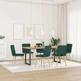  Blagovaonske stolice od tkanine 6 kom tamnozelene | shoptok.hr