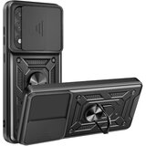 AVIZAR Ovitek za OnePlus Nord 5 z obročnim stojalom in drsnim pokrovom kamere, Črna, (5000190130) | Shoptok.si