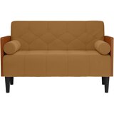 Dvosjed s jastucima, smeđi, 110 cm, baršun | shoptok.hr