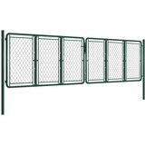  Vrtna vrata Čelik 400x100 cm Zelena | shoptok.hr