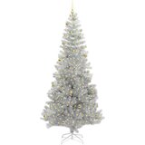 vidaXL Božično drevo med 300 LED z stojalom srebrna 240 cm PET | Shoptok.si