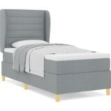 Box Spring Krevet s Madracem Svjetlosiva 90x200 cm Tkanina | shoptok.hr