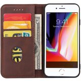 INORCO Za iPhone SE (2020)/SE (2022)/7/8 4,7-palčna usnjena magnetna torbica za telefon s stojalom iz telečje teksture, (22035630) | Shoptok.si