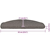  Prostirke za stepenice 15 kom 65x21x4 cm sive poluokrugle velike | shoptok.hr
