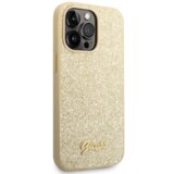 Guess GUHCP14LHGGSHK ovitek za iPhone 14 Pro - zlat z bleščicami | Shoptok.si