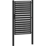  Vrtna vrata s mogućnošću zaključavanja crna 100x150 cm aluminijska | shoptok.hr