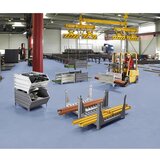 Heson odlagališče za dolge predmete, s 4 kotnimi stebri, dxš 1200 x 1000 mm, siva ral 7005, od 10 kosov | Shoptok.si