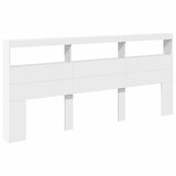 Ormarić za uzglavlje s LED svjetlima bijeli 220 x 17 x 102 cm | Eponuda.ba