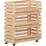 vidaXL Kolica za povrće 77 x 30 x 80 cm od masivne borovine Cijene