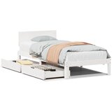 vidaXL Okvir kreveta s ladicama bez madraca bijeli 90x200 cm Cijene