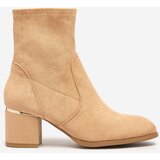 Resti Light brown women's low stiletto boots Rejerra | ePonuda.com