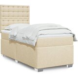  The Living Store Box spring postelja z vzmetnico krem 90x190 cm blago - Box Spring Postelja, (21496714) | Shoptok.si