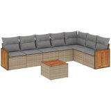 Maison Chic Seti vrtnega pohištva - Vrtna garnitura - Vrtni pohištvo set 8-delna z blazinami bež poli ratan, (21799323) | Shoptok.si
