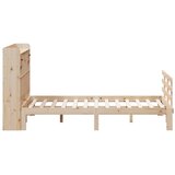 Krevet s regalom za knjige bez madraca 140x190 cm od borovine | Eponuda.com