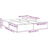  Krevet za pohranu Sonoma hrast 200x200 cm | shoptok.hr