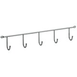 WALTECO Zidna lajsna s kukicama (D x Š x V: 350 x 35 x 60 mm, Broj kuka: 5 Kom.) | shoptok.hr