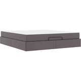  Posteljni okvir z vzmetnico Siva 180 x 200 cm Umetna koža | Shoptok.si