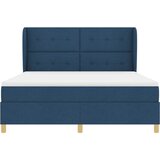 Krevet s opruga kutije s uzglavljem Plava 200 x 180 cm tkanina | shoptok.hr