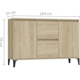 vidaXL komoda sonoma hrast 104x35x70 cm iverna plošča | Shoptok.si