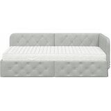  Kutni okvir kreveta Svijetlo siva 90 x 190 cm Baršun | shoptok.hr