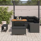  Sjedeća garnitura za vrt 9 kom. 6-Broj sjedala Crna poliratan 212.5 x 212.5 x 85 cm | shoptok.hr