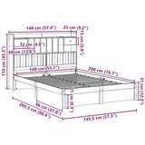 vidaXL Krevet s regalom z knjige bez madraca bijeli 140x200cm borovina | shoptok.hr