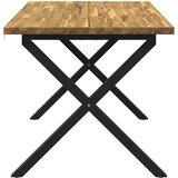  120 x 80 x 75 cm Čvrsto drvo akacije Bijela i crna Pravokutni | shoptok.hr