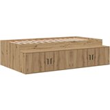  Okvir kreveta s pohranom Umjetnički hrast 100x200 cm | shoptok.hr