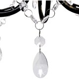 Luster s kristalnim perlama Art Noveau metalni crni 3X E14 svjetiljke | Eponuda.com