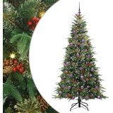  Umjetno božićno drvce s nogom s stalakom Zelena 210 cm PE i PVC | shoptok.hr