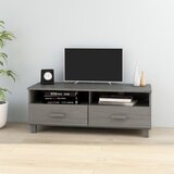 TV ormarić HAMAR svjetlosivi 106 x 40 x 40 cm masivna borovina | shoptok.hr