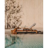 Kave Home Leseni vrtni ležalnik v beli in naravni barvi Turqueta - | Shoptok.si