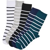 Urban Classics Accessoires Small Stripes Socks 5-Pack wintercolor | Shoptok.si