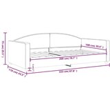 vidaXL Dnevni krevet krem 100 x 200 cm od tkanine | shoptok.hr