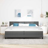 Krevet s opruga kutije Tamno siva 200 x 200 cm tkanina | shoptok.hr