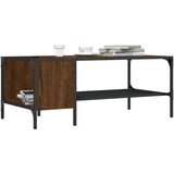 vidaXL Stolić za kavu sa stalkom smeđa boja hrasta 100x51x40 cm | shoptok.hr