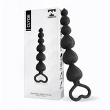 TARDENOCHE Clyde Beaded Butt Plug with Easy Pull Ring Silicone Black | shoptok.hr