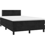  box spring s madracem LED crni 120 x 190 cm baršunasti | shoptok.hr