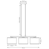  visilica na sajli eco 3xE27/15W/230V bež/ratan | Eponuda.com