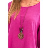 Kesi Włoski Women's set made of viscose, blouse with a necklace and pants purple | shoptok.hr